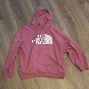 The North Face Rose Pink Pullover Hoodie with White Logo